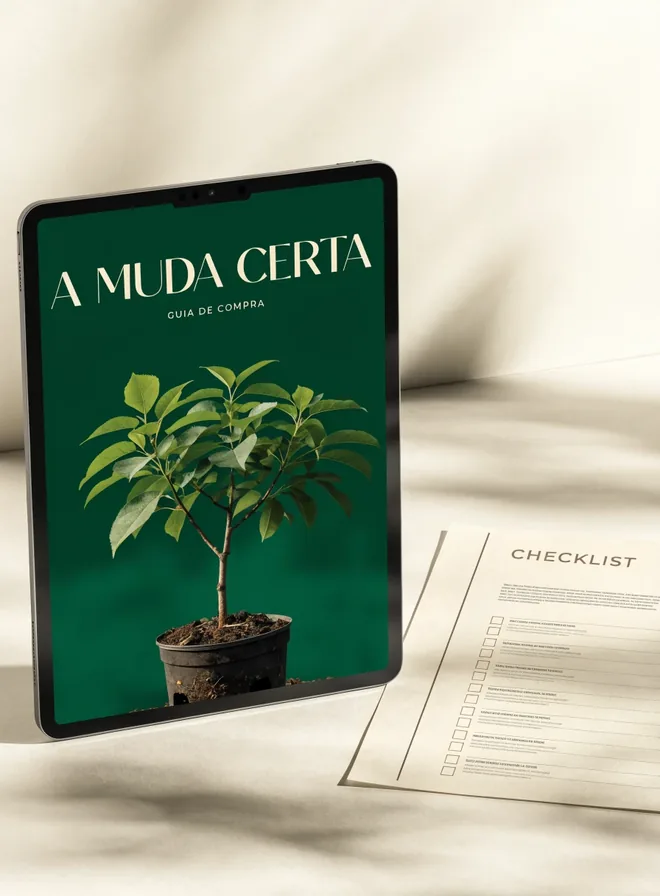Mockup digital do bônus A Muda Certa, Guia de Compra.